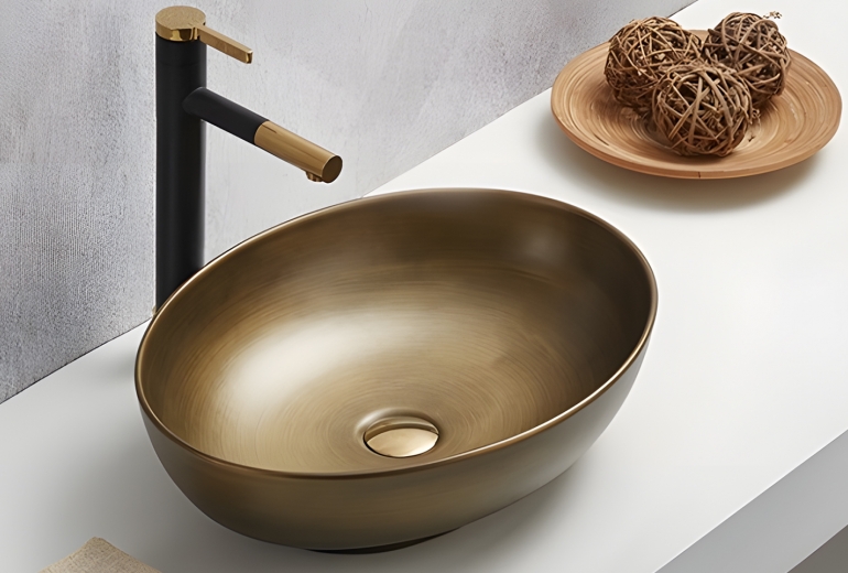 Umivalnik Kimic Oval 52 Bronze Mat