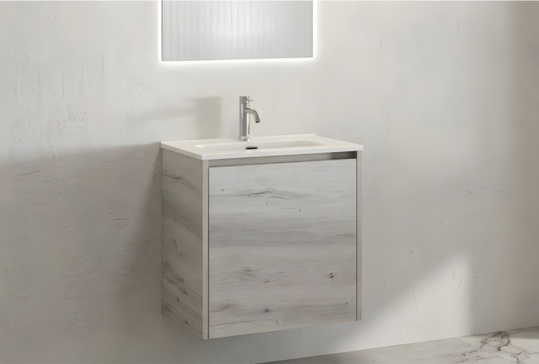 Omarica z umivalnikom Minos 60 Ice Oak