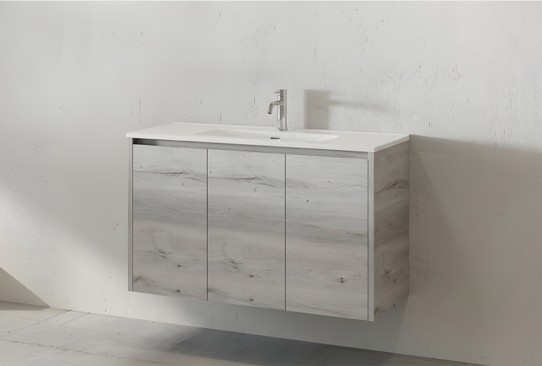 Omarica z umivalnikom Minos 120 Ice Oak