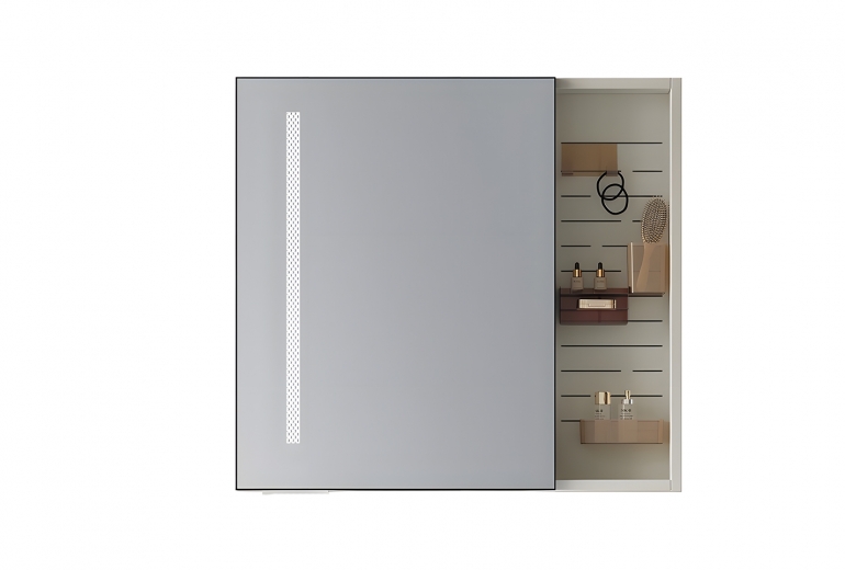 Ogledalo-omarica Nesse 80 LED Light Grey